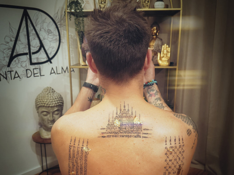 Sak Yant Gao Yord tatouage Tinta del Alama