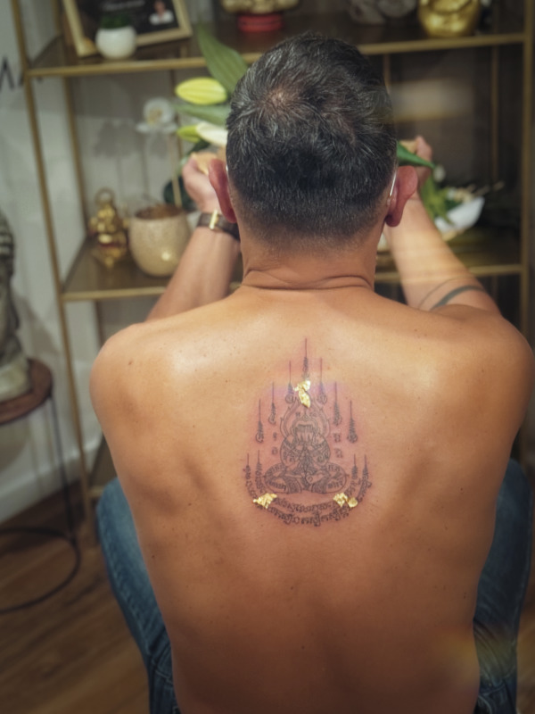 Tatouage alsace Phra Pidta Sak Yant